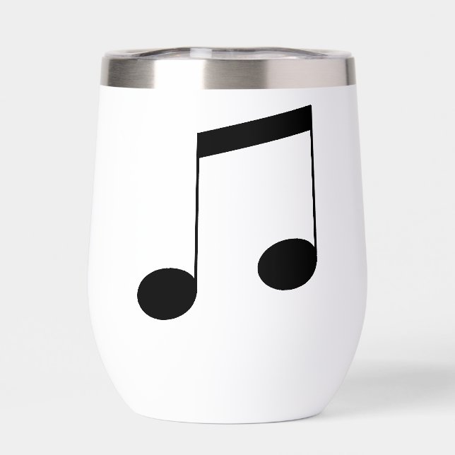 Music Beam Note, Thermal Wine Tumbler (Back)