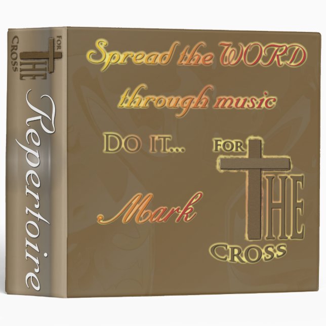 Music Binder for Mark (Front/Spine)