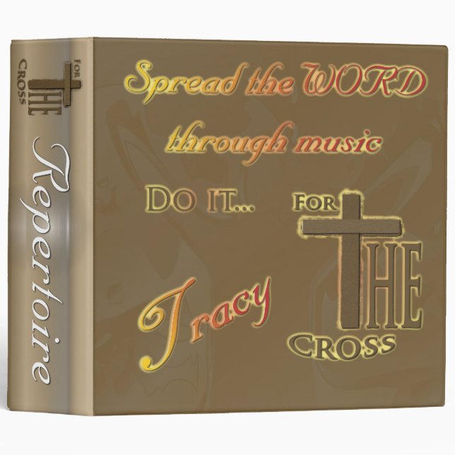 Music Binder for Tracy (Front/Spine)