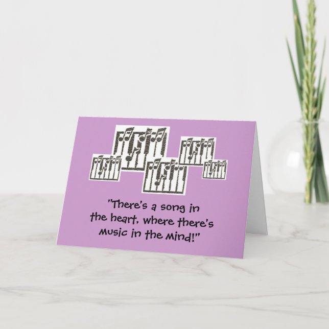 Music Birthday Greeting Card (Front)