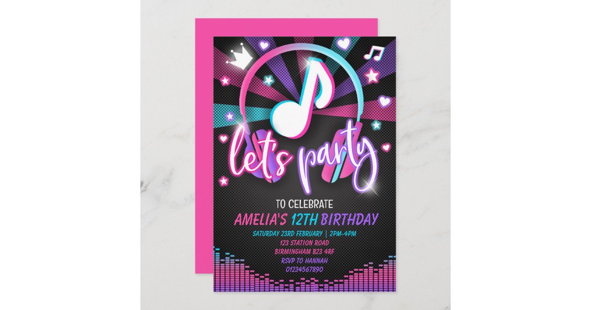 Music Birthday Invitation | Zazzle