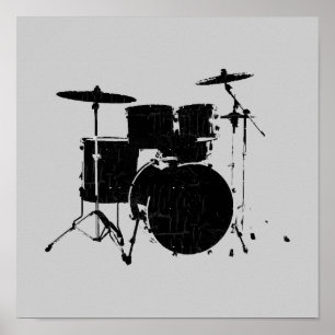 music, black drums poster