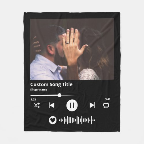 Music Blanket Scannable Code Personalized Wedding