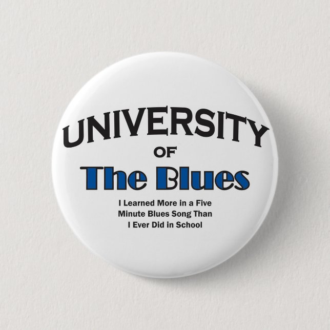 music-blues pinback button (Front)