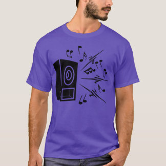 Music bo with loud music showing music friends T-Shirt