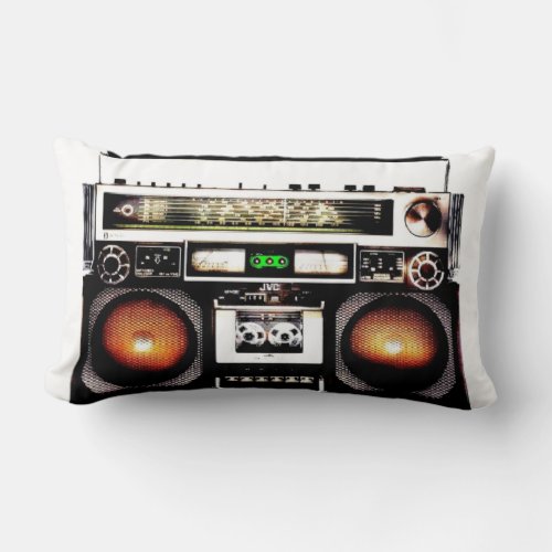 Music Boom Box Lumbar Pillow