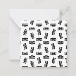 Music Boomboxes Vintage Style Boombox Pattern Note Card