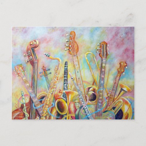 Music Bouquet Postcard