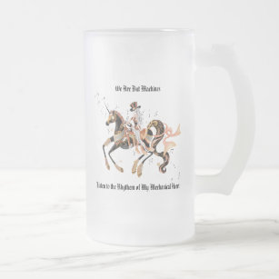 Music Box Frosted Glass Beer Mug