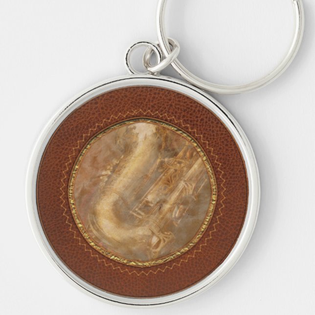 Music - Brass - Saxophone Keychain (Front)