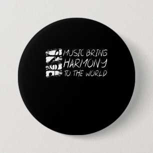 Music Bring Harmony To The World Button