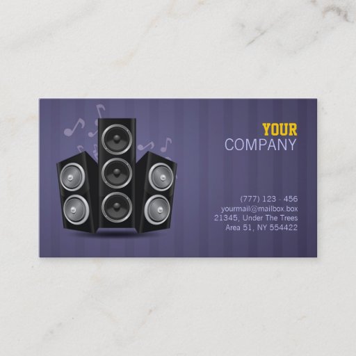 Customizable music business card