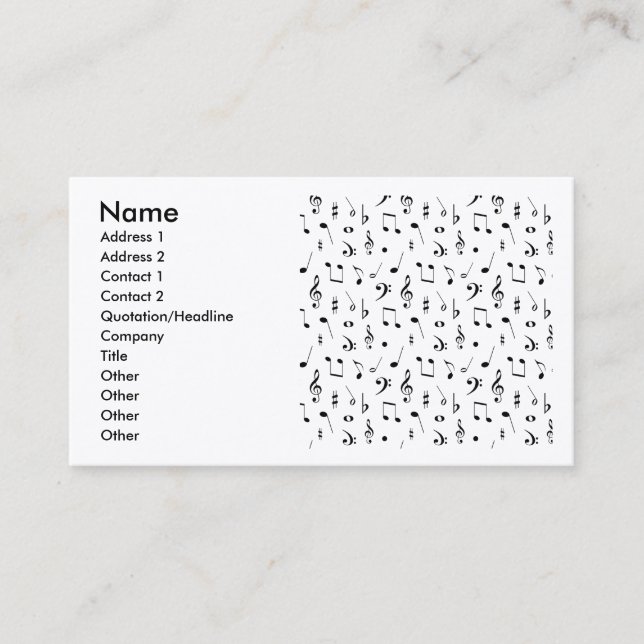 Music Business Card (Front)