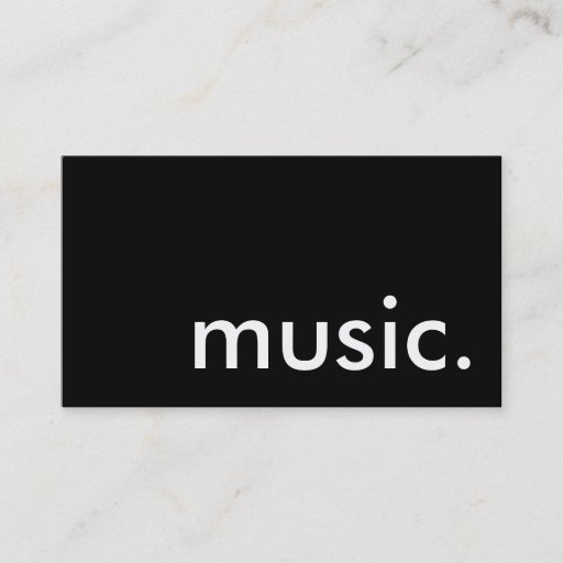 Customizable music. business card template