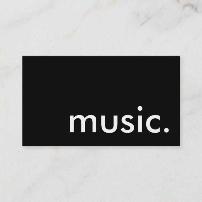 music. business card (Front)