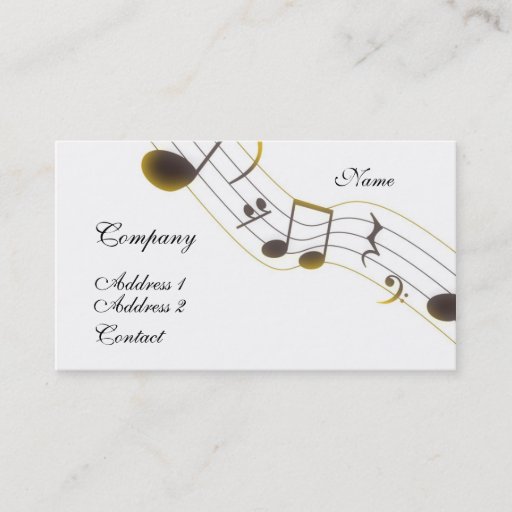 Customizable Music Business card