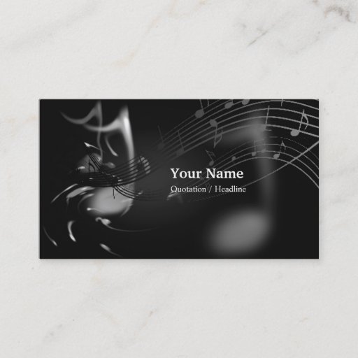 Customizable Music Business Card