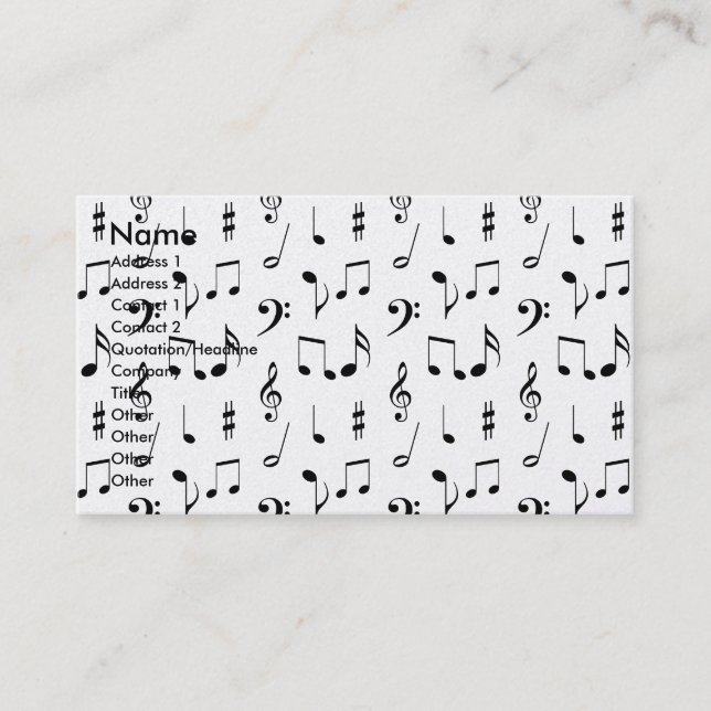 Music Business Card (Front)