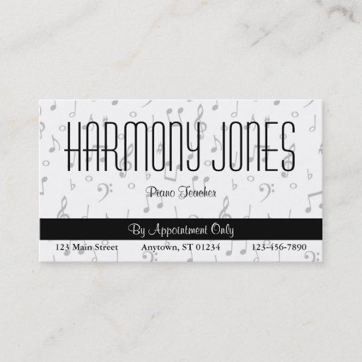 Customizable Music Business Card