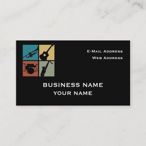 Customizable Music Business Card