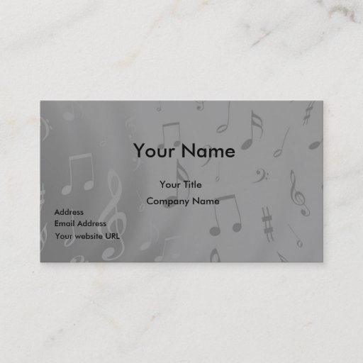 Customizable Music Business Card