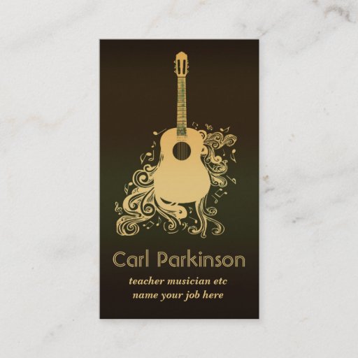 Customizable music business card