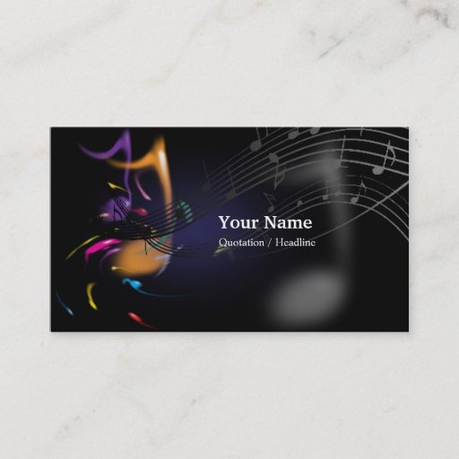 Customizable Music Business Card