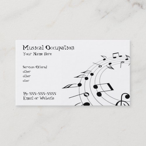 Music business  card business card templates