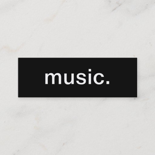 Customizable Music Business Card