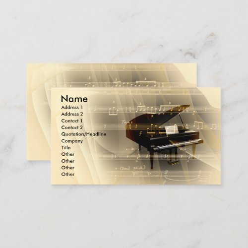 music business card