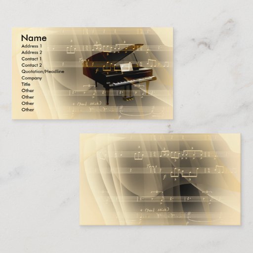 Customizable music business card template