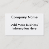 Music Business Card (Back)