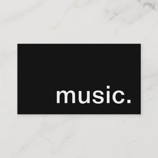 Customizable Music Business Card