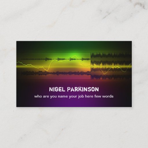Customizable music business card