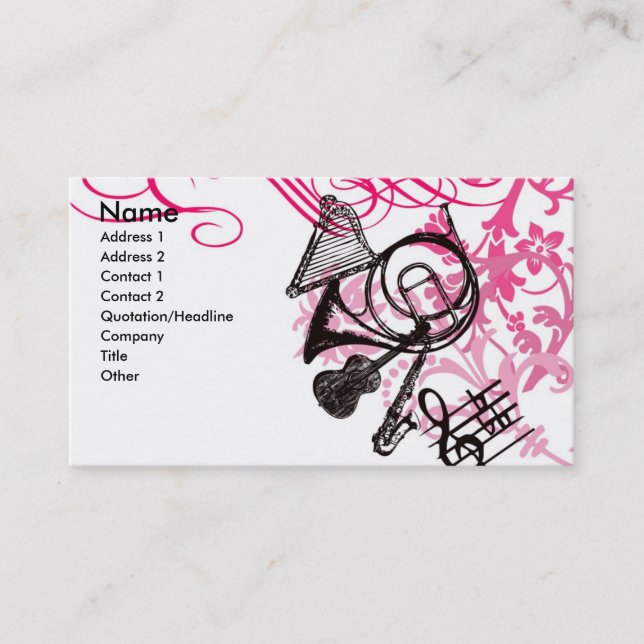 music business card (Front)