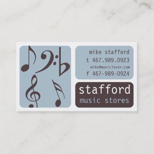 Customizable Music Business Card