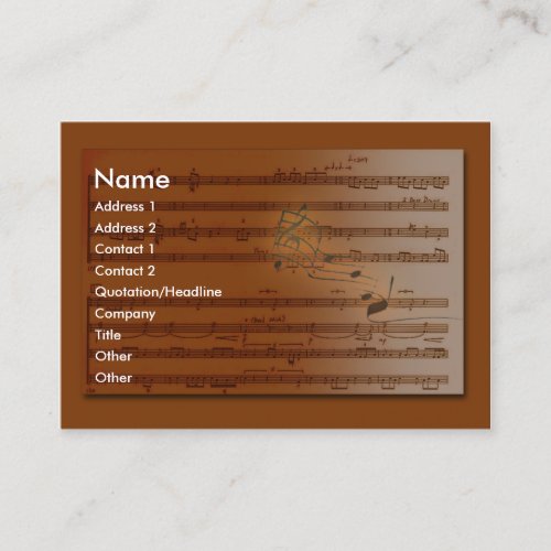 music business card
