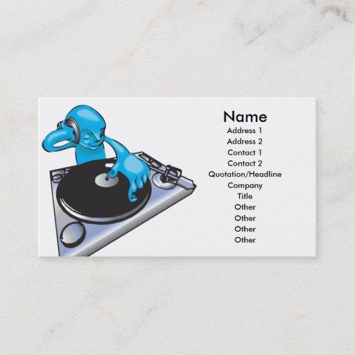 Customizable music business card background
