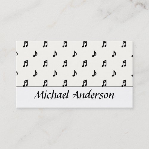Music Business Card :: Black Notes D1