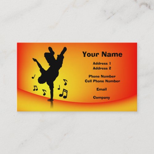 Music Business Card - Breakdance
