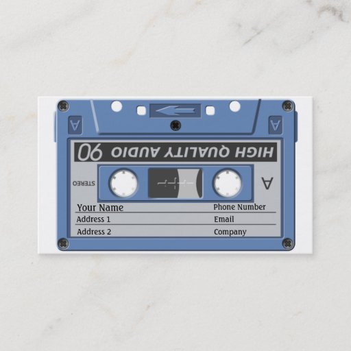 Customizable Music Business Card - Cassette