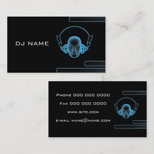 Customizable music_business_card_DJ Business Cards