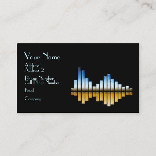Customizable Music Business Card - Equalizer.