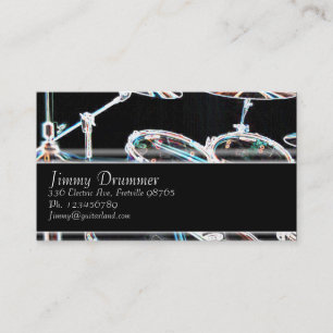 Music Business Card - Glowing Drum Kit