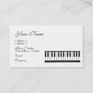 Music Business Card - Keyboard - Piano