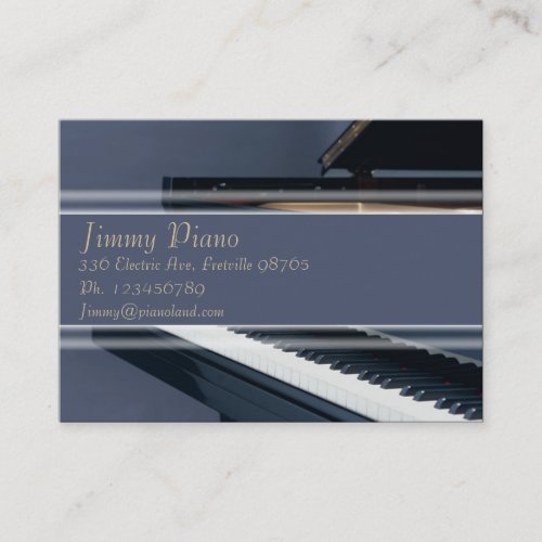 Music Business Card - Piano