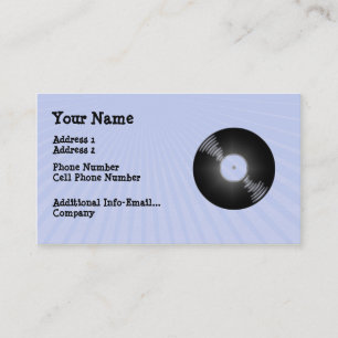 Music Business Card - Record - LP - Retro
