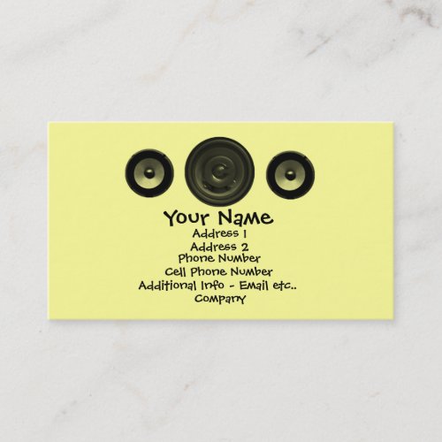 Music Business Card - Speakers