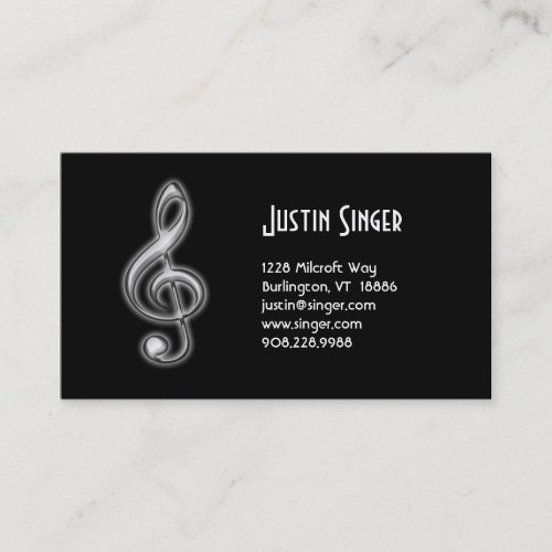 Music Business Card Treble Clef
