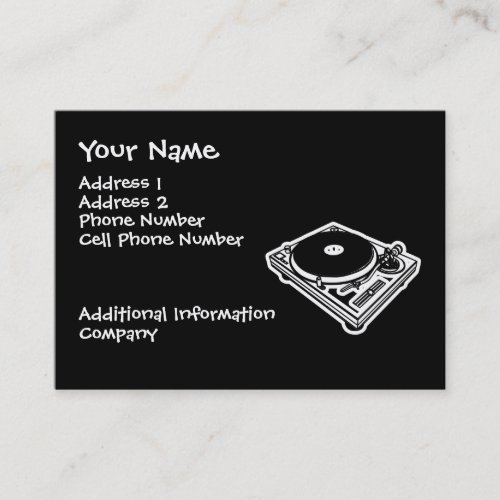 Music Business Card - Turntable - DJ